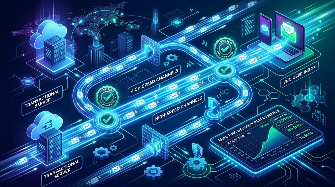 Transactional Email Sub-Second Delivery Network